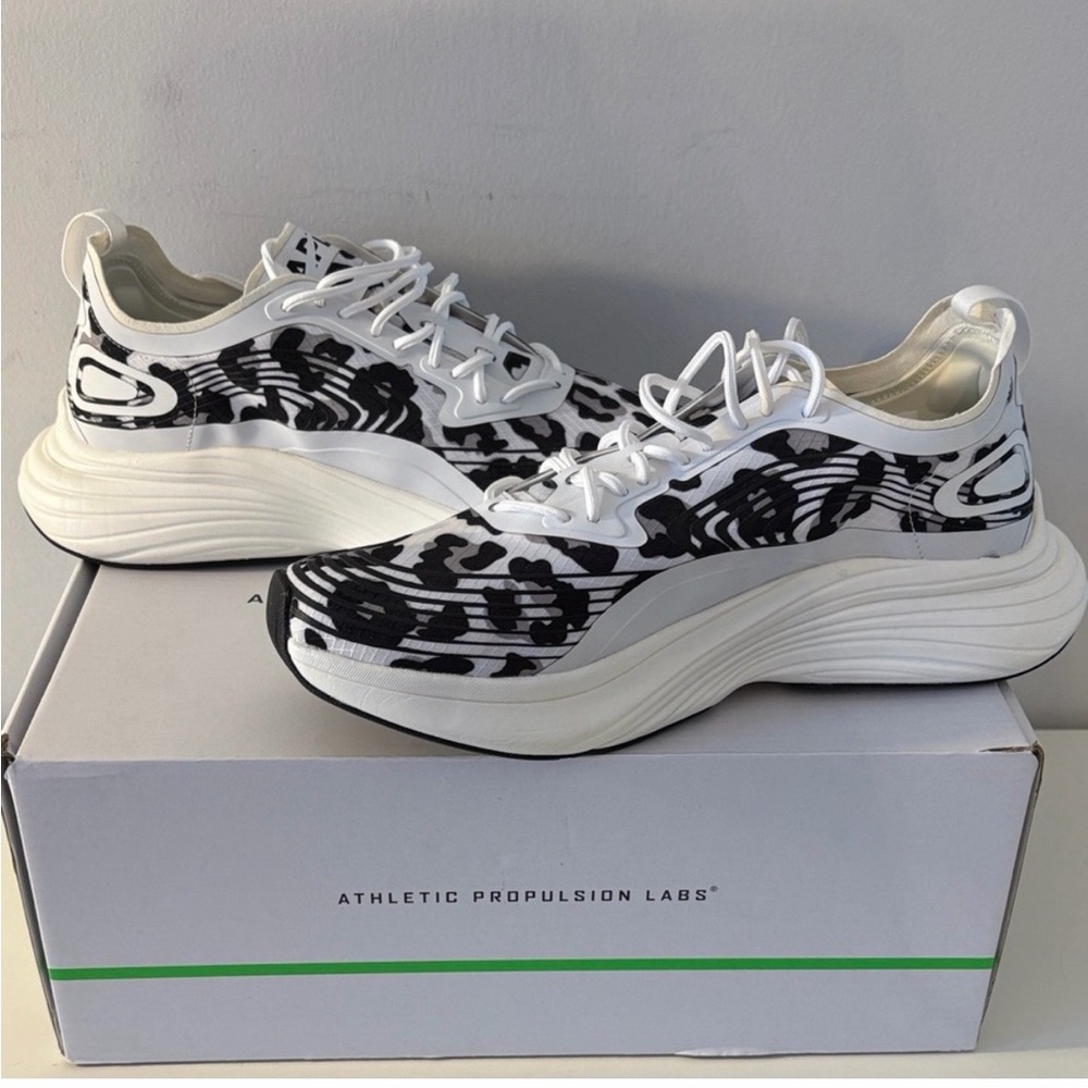 APL Women's White and Black Graphic-Print Running Sneakers